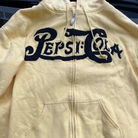 Yellow Varsity Pepsi cola zip up sweater Size 2XL - Picture 1 of 4